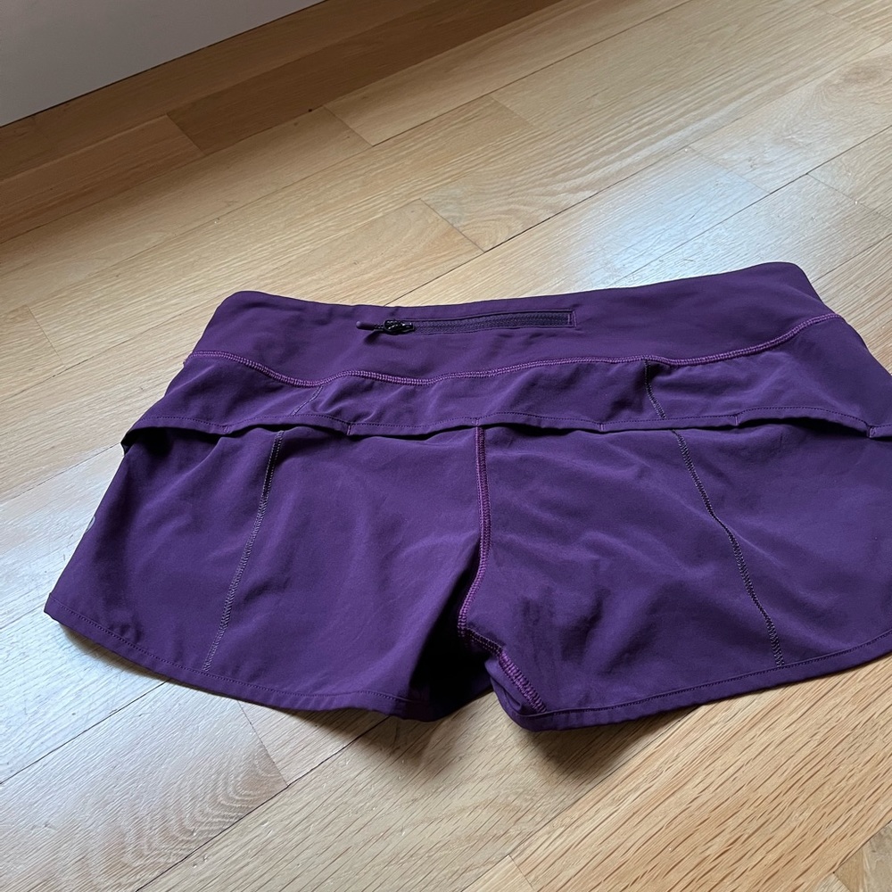Lululemon Speed Short Darkest Magenta Plum 6